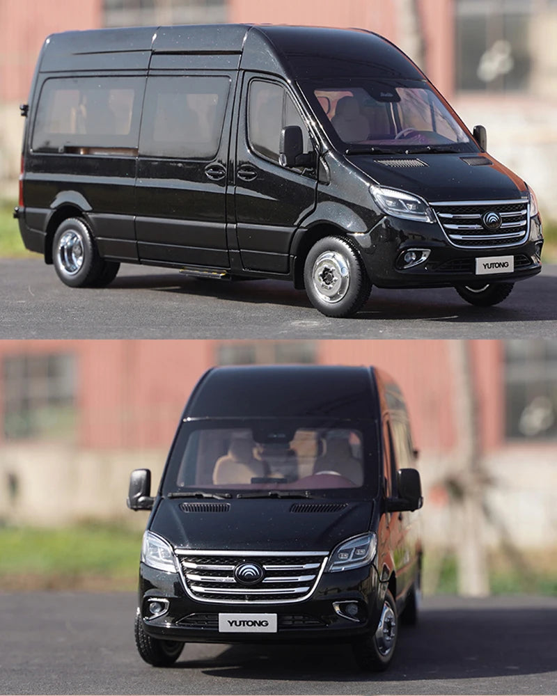 Authentic 1:24 Yutong Tianjun V6 Business Van Miniature–collectible Alloy Commercial Car Model for Gift, Display