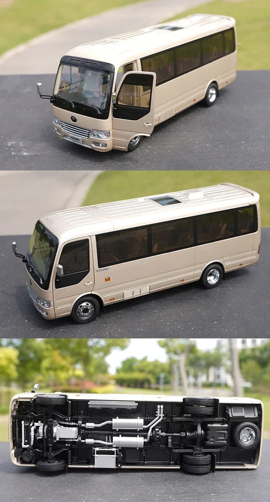 Original Factory 1:24 Original YUTONG T7 Business Van Model Coach Miniature– Alloy Luxury Minibus for Gift, Display