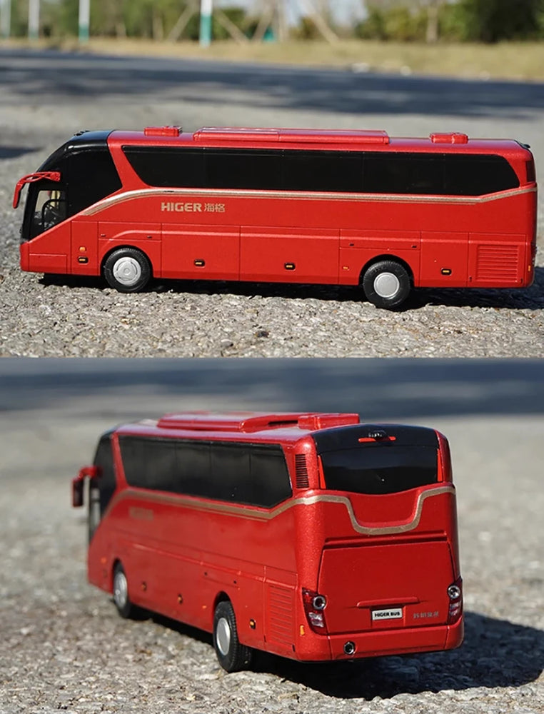 Alloy Collectible 1:42 Higer KLQ6127BAE51 Highway Coach Diecast Model Bus-1:42 Higer Highway Coach Diecast Model for Gift