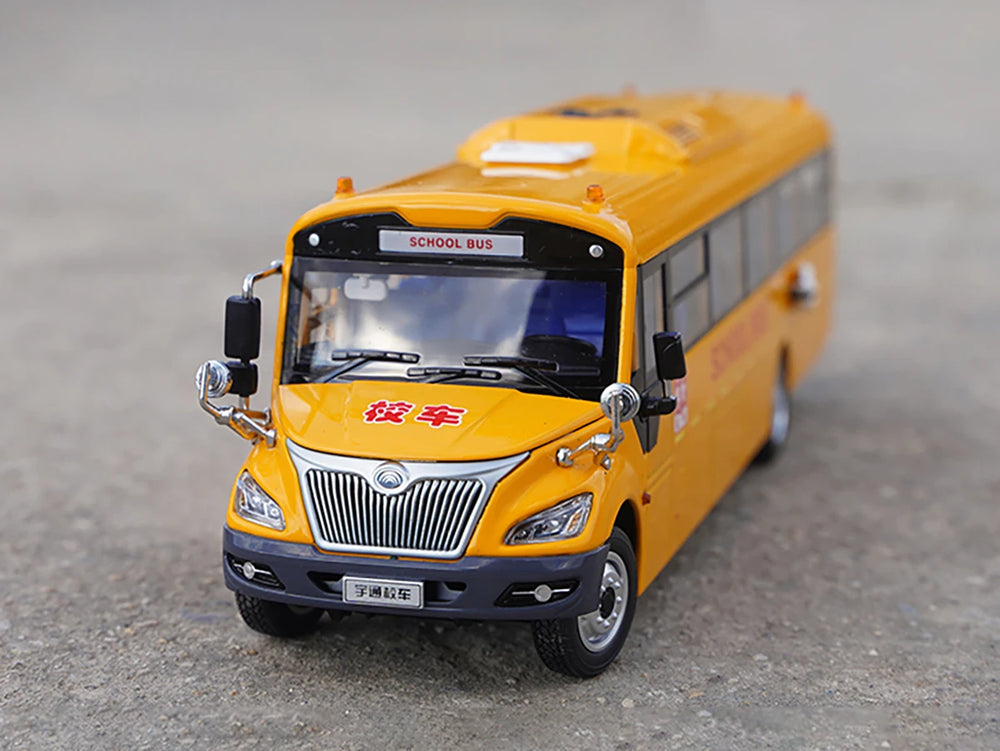 High Simulation 1:42 Yutong S11 American School Bus Scale Model, Collectiable School Bus Replica for Holiday Gift