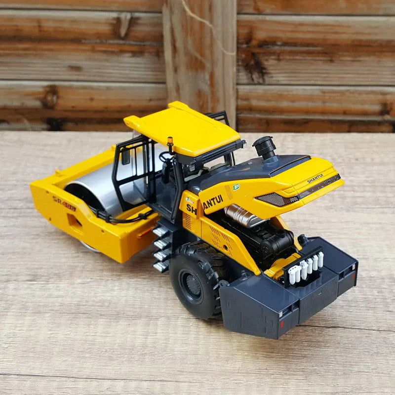 Original Factory Shantui SR40G 1/35 Scale Diecast Road Roller – Construction Equipment Collector Roadroller Model For Gift