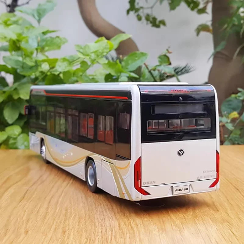 1:36 Foton AUV BJ6129EVCA Diecast Electric City Bus Model, Alloy Electric Transit Bus Model for Gift, Collectibles, Ornaments