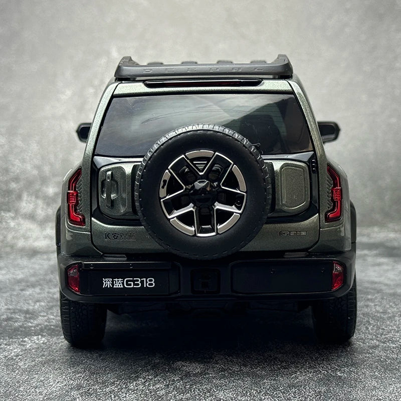 Original Factory 1:18 Changan Deep Blue G318 Metal Off-Road SUV – Diecast New Energy Vehicle Model with Opening Doors
