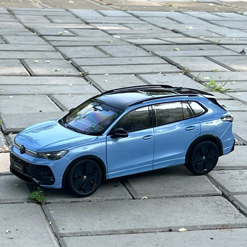 Original Factory 1:18 Volkswagen Tiguan L Pro R-Line 2024 Diecast SUV Model with Opening Parts & Detailed Interior
