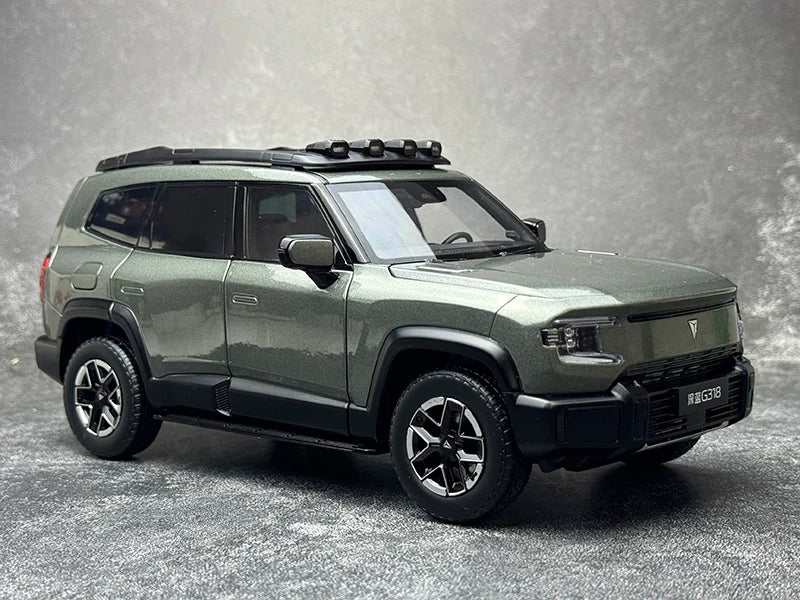 Original Factory 1:18 Changan Deep Blue G318 Metal Off-Road SUV – Diecast New Energy Vehicle Model with Opening Doors