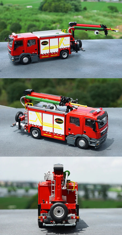 High Quality 1:43 Yongqiang CARMICHAEL COBRA3 Cobra, Alloy Main Foam Fire Truck Model Miniature for Gift