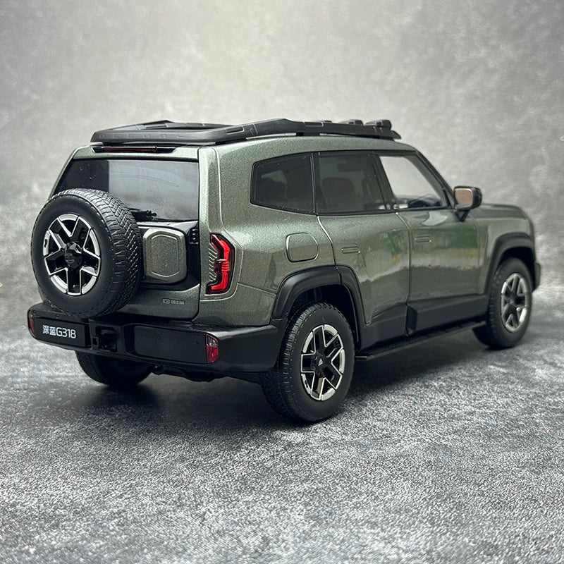 Original Factory 1:18 Changan Deep Blue G318 Metal Off-Road SUV – Diecast New Energy Vehicle Model with Opening Doors