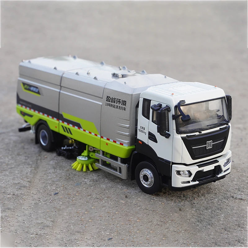 Zoomlion Yingfeng Environment 18-ton New Energy1:38 Alloy Street Sweeper Truck Model, New Energy Sanitation Vehicle Replica