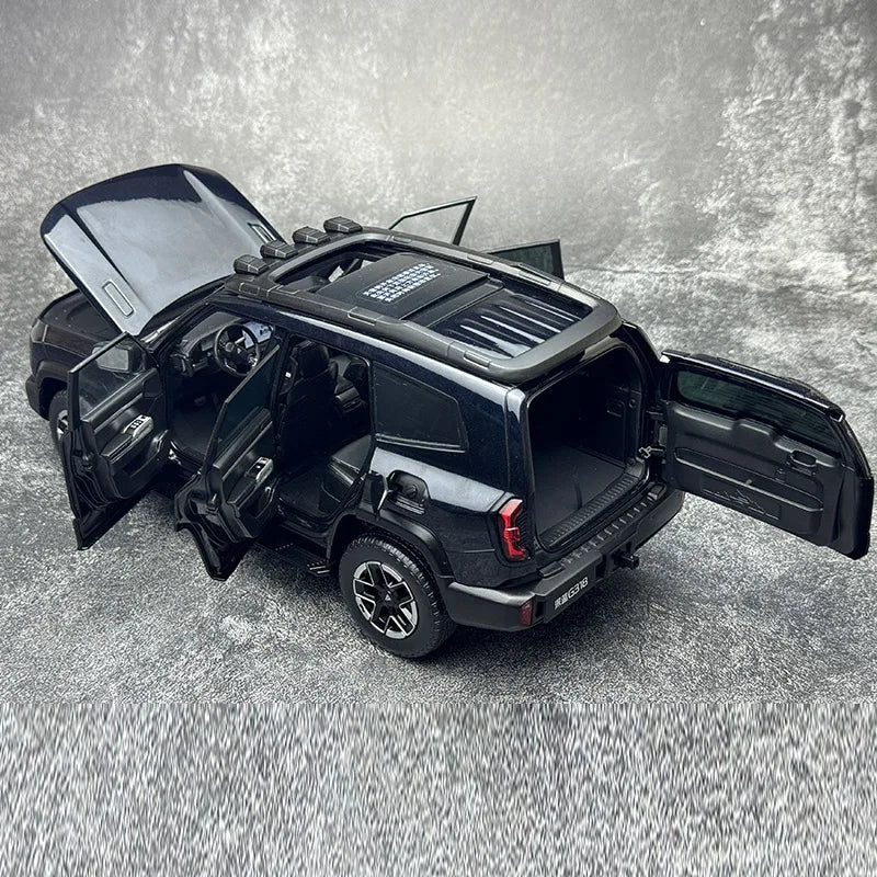 Original Factory 1:18 Changan Deep Blue G318 Metal Off-Road SUV – Diecast New Energy Vehicle Model with Opening Doors