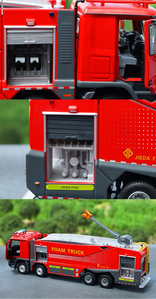 High Quality 1:43 Yongqiang CARMICHAEL COBRA3 Cobra, Alloy Main Foam Fire Truck Model Miniature for Gift