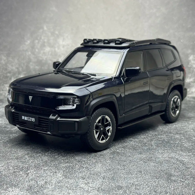 Original Factory 1:18 Changan Deep Blue G318 Metal Off-Road SUV – Diecast New Energy Vehicle Model with Opening Doors