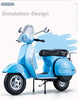Original 1:10 Vespa 125 Classics Motorcycle Model Alloy Scooter Off Road Autocycle Simulation Collectibles for Gift, Toys