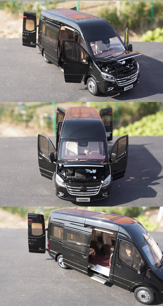 Authentic 1:24 Yutong Tianjun V6 Business Van Miniature–collectible Alloy Commercial Car Model for Gift, Display