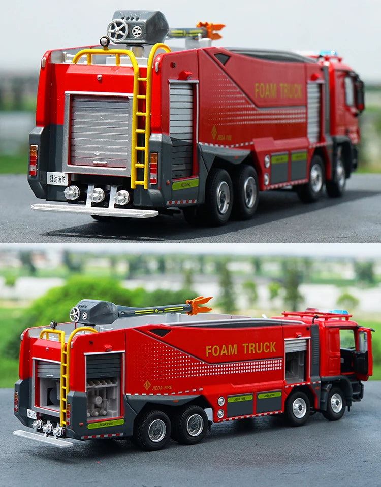 High Quality 1:43 Yongqiang CARMICHAEL COBRA3 Cobra, Alloy Main Foam Fire Truck Model Miniature for Gift