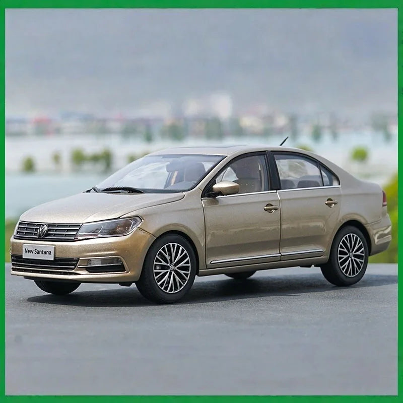 Diecast 1/18 Scale SAIC Volkswagen New Santana 2017 Alloy Car Model Toys for Boys Gift Collection Display