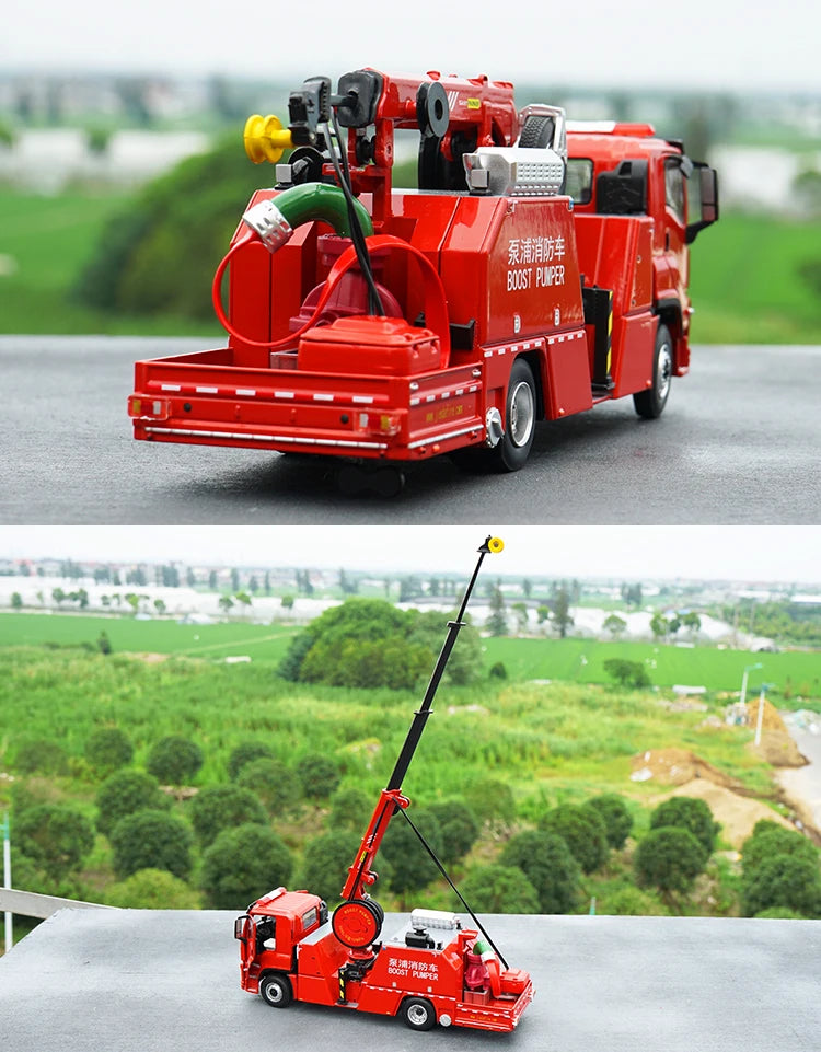 High Quality 1:43 Yongqiang CARMICHAEL COBRA3 Cobra, Alloy Main Foam Fire Truck Model Miniature for Gift