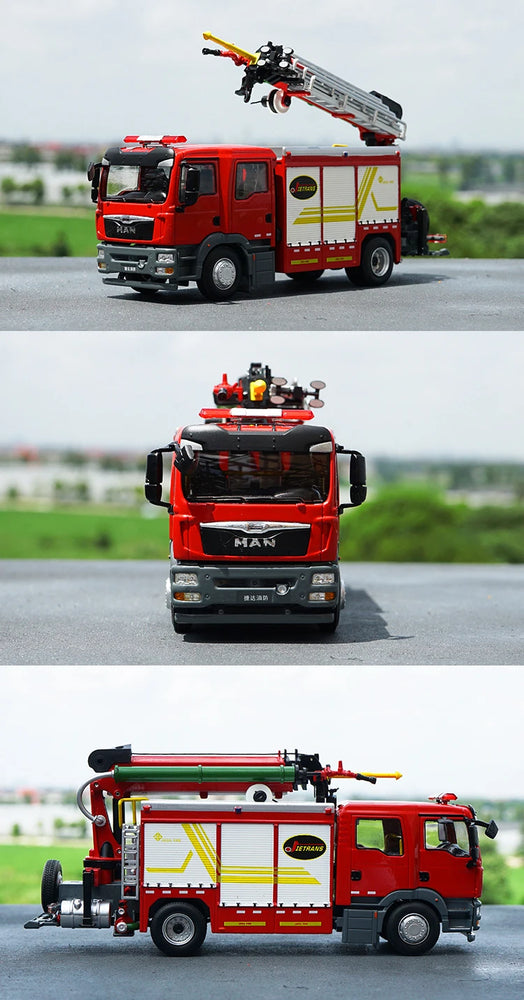 High Quality 1:43 Yongqiang CARMICHAEL COBRA3 Cobra, Alloy Main Foam Fire Truck Model Miniature for Gift