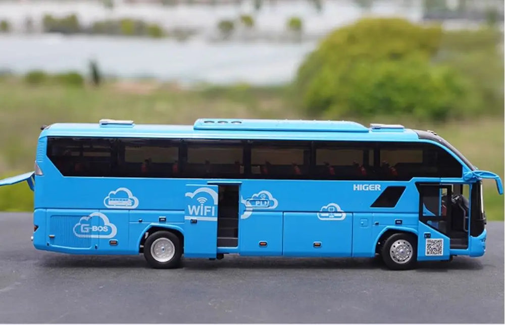 Original Factory 1:42 Higer KLQ6125B H92 Suzhou King Long Coach Model – Alloy Tour Bus Miniature
