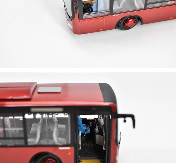 Original Factory 1:42 YUTONG ZK6128 Low-Floor Diecast Realistic City Bus Model – Alloy Collectible with Opening Doors