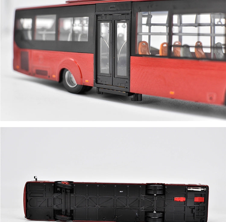 Original Factory 1:42 YUTONG ZK6128 Low-Floor Diecast Realistic City Bus Model – Alloy Collectible with Opening Doors