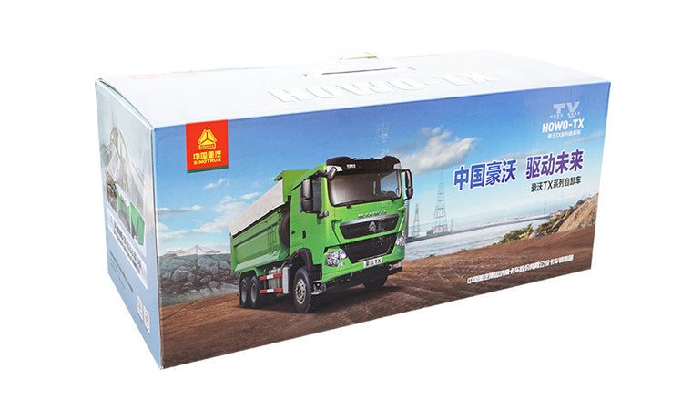 high detail collectiable 1:24 HOWO TX alloy tipper truck model for gift, collection, display