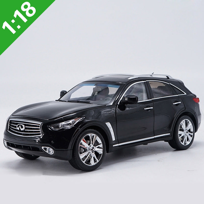 Original factory authentic collective 1:18 Infiniti QX70 Black diecast car model with small gift