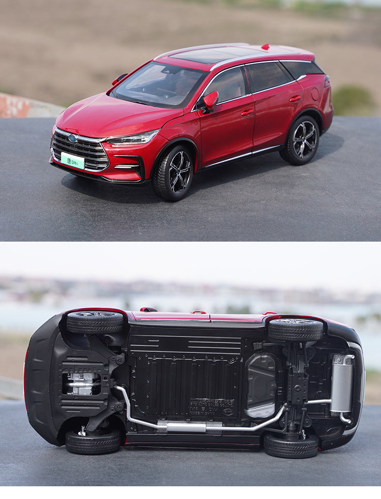 ORIGINAL factory 1:18 BYD TANG DM-I 2021 BYD TANG DM automobile model alloy simulation scale model for gift