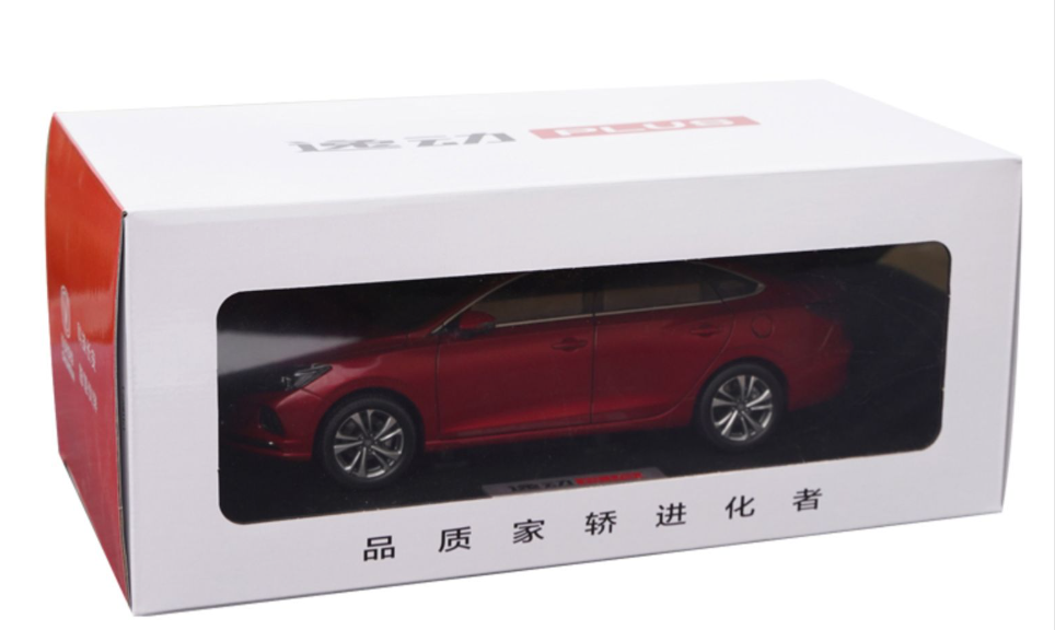 Original factory 1:18 Chang an EADO PLUS 2021 diecast red simulation car model for gift, collection