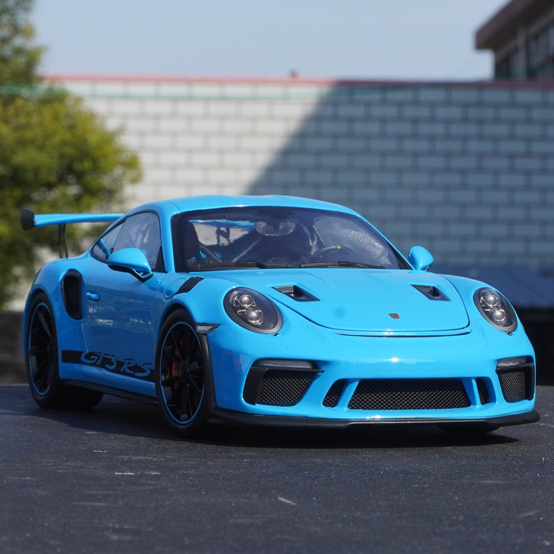 1:18 GTA Porsche 911 GT3 RS Porsche 992 alloy car model diecast blue simulation car model for gift