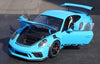 1:18 GTA Porsche 911 GT3 RS Porsche 992 alloy car model diecast blue simulation car model for gift