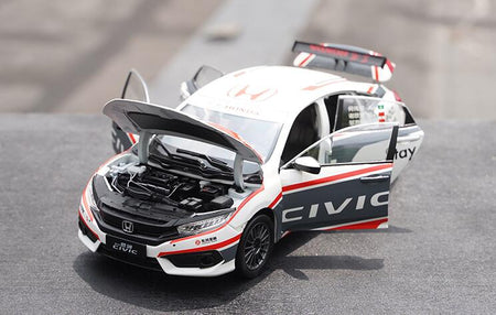 Original factory 1:18 HONDA Civic 10th Generation HONDA Civic CTCC Diecast Rally car model for birhtday gift, Christmas gift