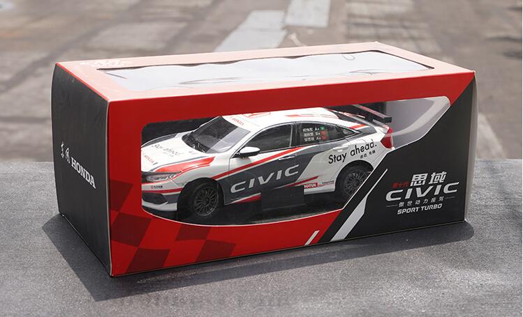 Original factory 1:18 HONDA Civic 10th Generation HONDA Civic CTCC Diecast Rally car model for birhtday gift, Christmas gift