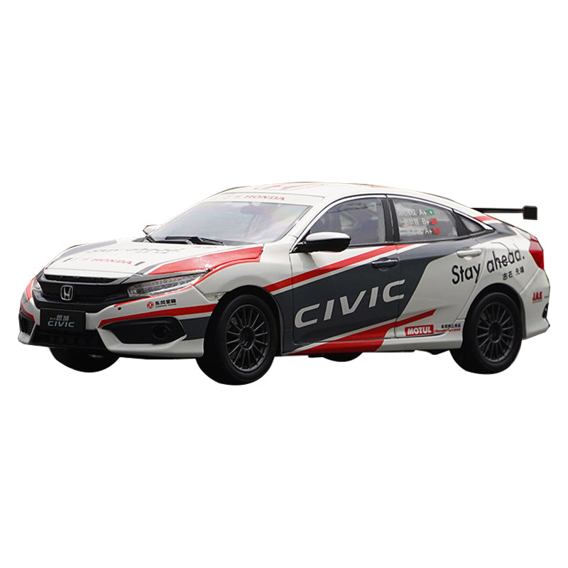 Original factory 1:18 HONDA Civic 10th Generation HONDA Civic CTCC Diecast Rally car model for birhtday gift, Christmas gift