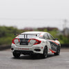 Original factory 1:18 HONDA Civic 10th Generation HONDA Civic CTCC Diecast Rally car model for birhtday gift, Christmas gift