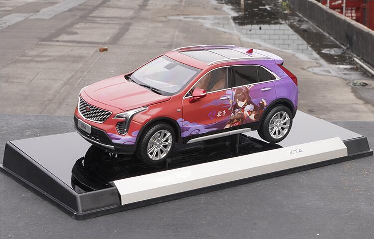 1:18 SAIC GM Cadillac XT4 2022 Diecast SUV scale car model for gift, collection