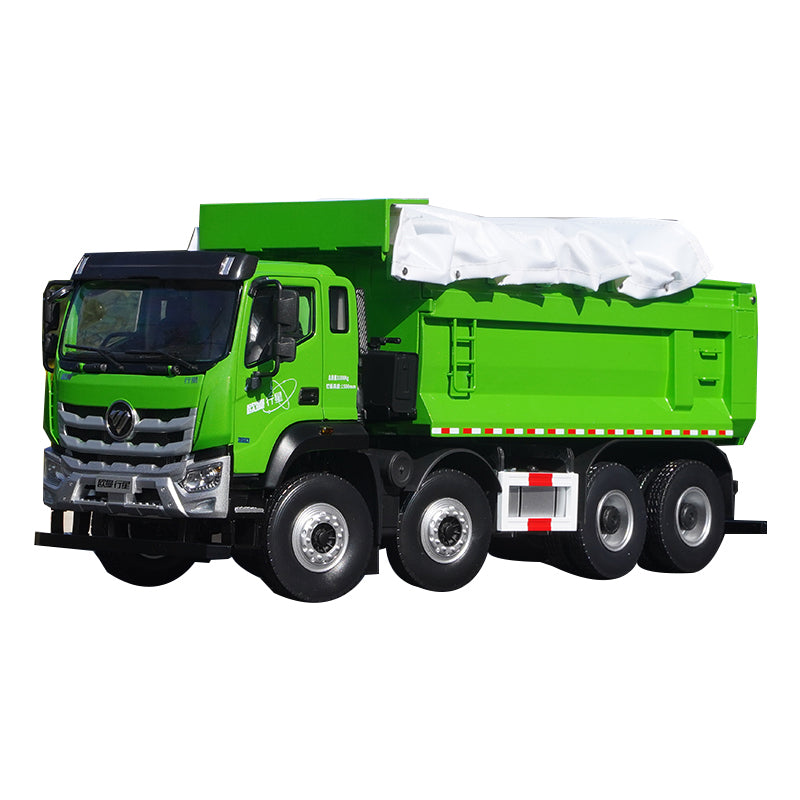 1:24 Diecast Foton Auman Xingxing dump truck model green alloy enviromental dump truck models