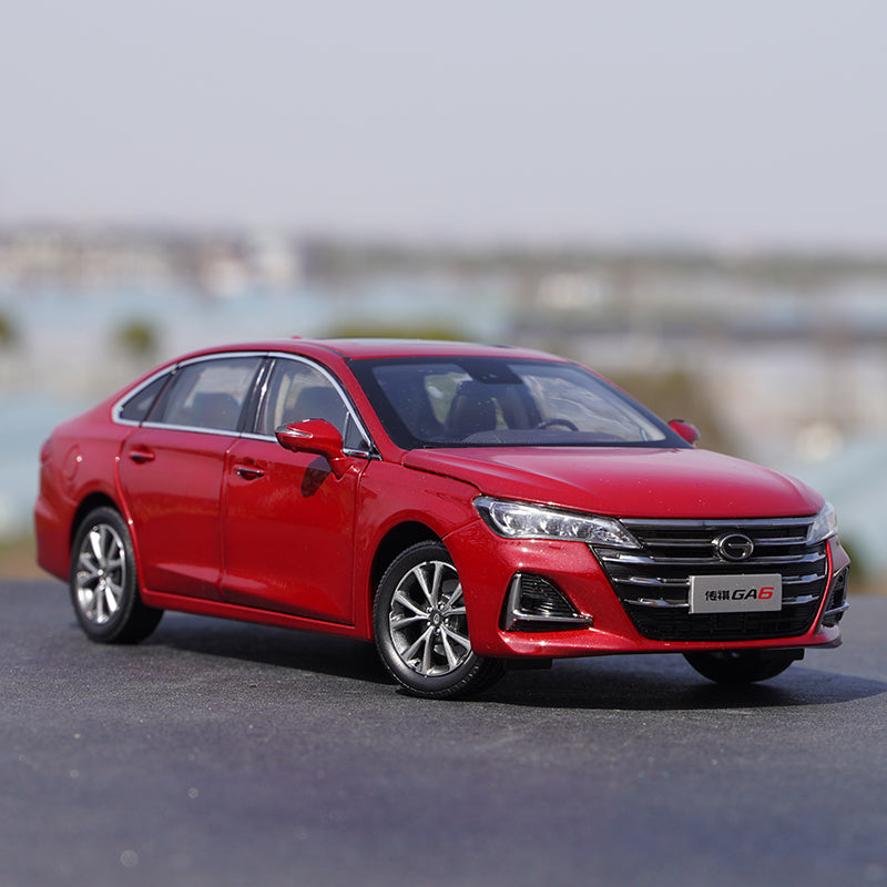 Original authentic GAC Trumpchi 1:24 GA6 2019 red diecast alloy scale car model for toy gift, promotional gift