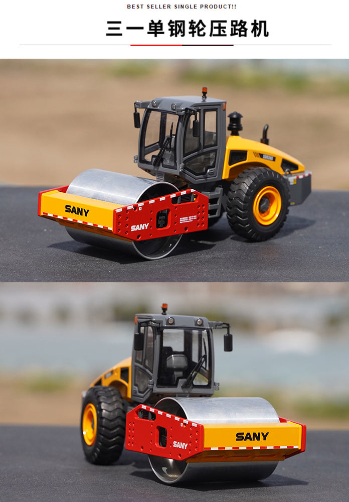 Original facotry 1:35 SANY SSR260 single-drum road roller alloy engineering vehicle model for toys, gift