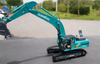 Original factory Blue 1:35 SUNWARD SWE500ES Large excavator alloy model for gift, collection