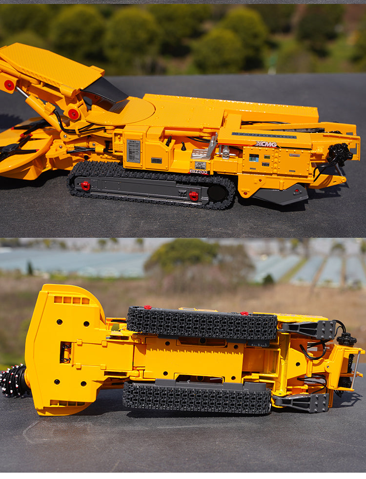 Original facotry 1:35 XCMG EBZ200 Diecast roadheader rotary drilling rig model alloy construction machinery scale miniature for promotion gift