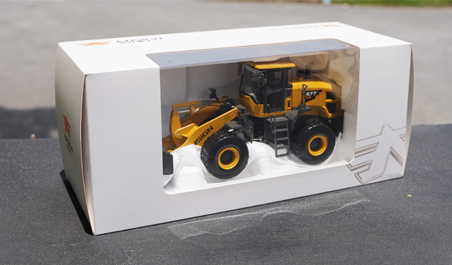 Original factory 1:35 Yingxuan YX677HV alloy loader model Diecast forklift truck construction machinery model for gift, collection