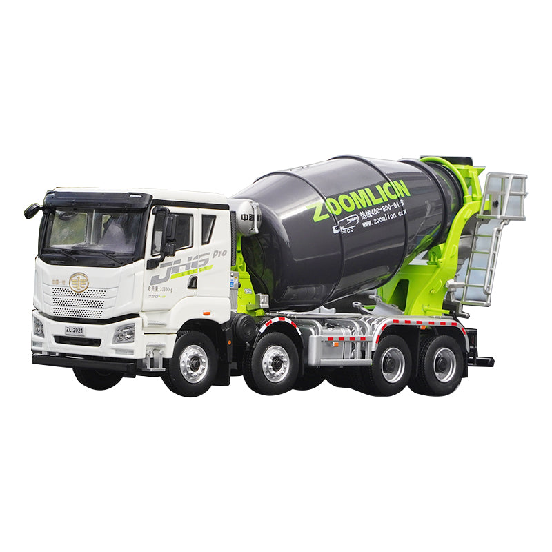 Original factory new release 1:38 Zoomlion Jiefang JH6 Pro concrete cement mixer alloy engineering truck model for sale