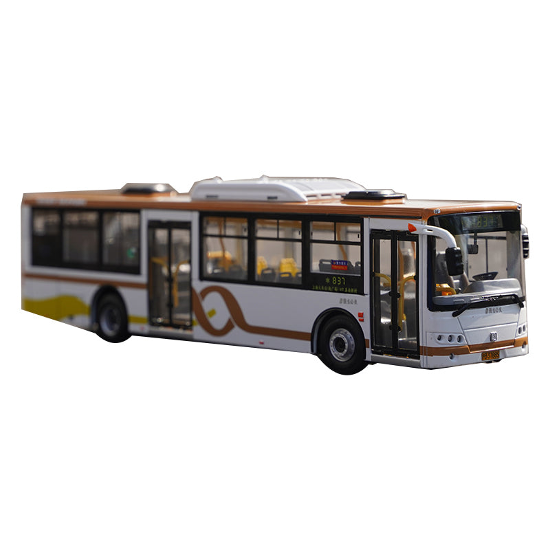 Original factory 1:42 Shanghai Shenwo diecast city bus model Shenwo Square model 6116HG alloy bus model for gift