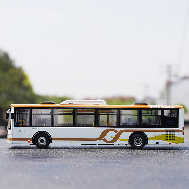 Original factory 1:42 Shanghai Shenwo diecast city bus model Shenwo Square model 6116HG alloy bus model for gift