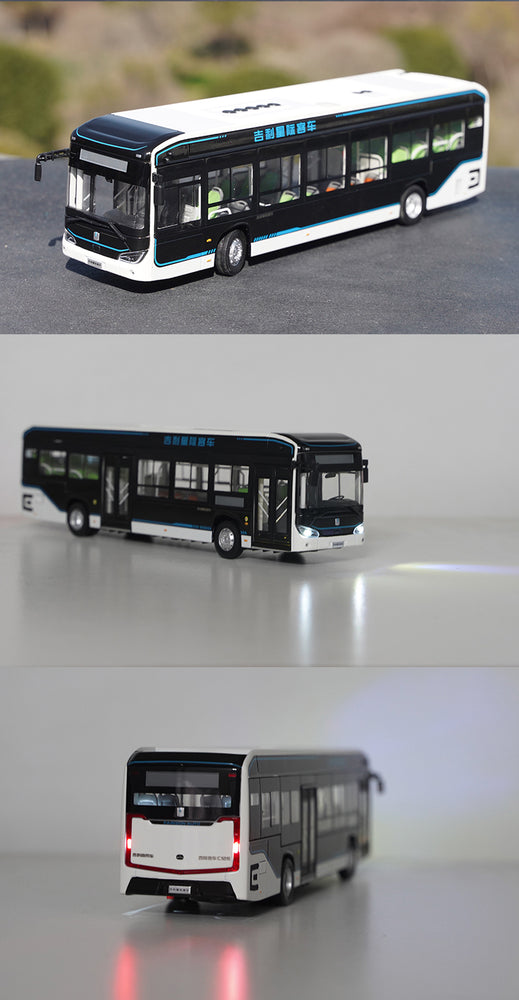 Original factory 1:43 Geely C12E pure electric 12-meter diecast city bus model alloy passenger bus model