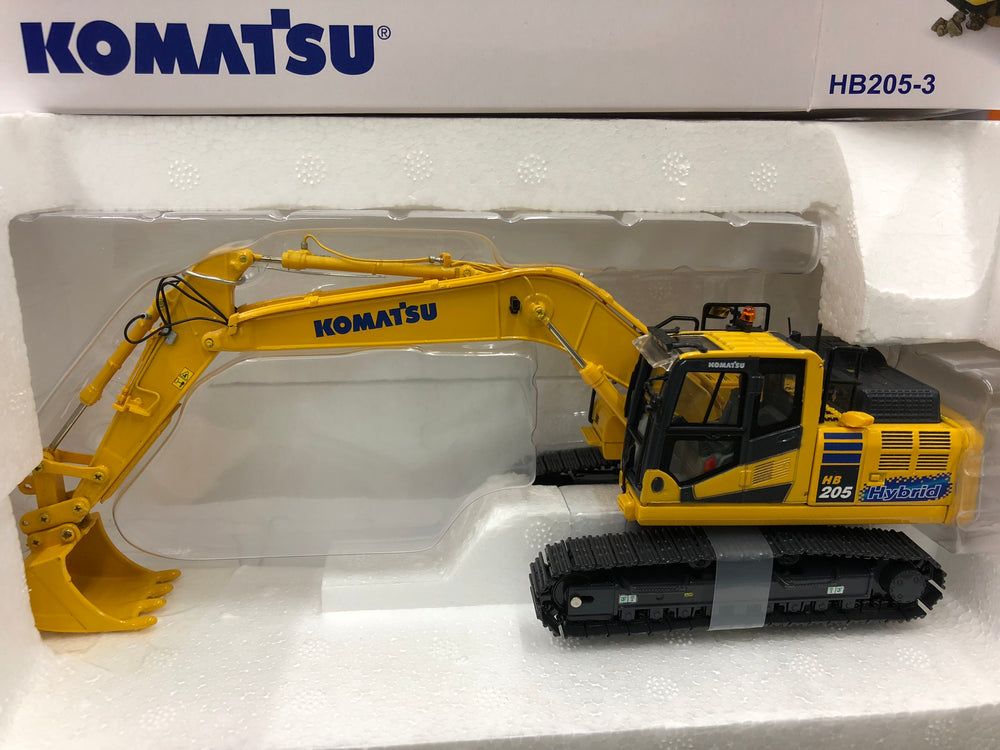 1:50 Universal Hobbies UH8136 Komatsu HB205LC3 Diecast Hybrid Excavator scale model kits for gift, toys