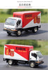 Original factory 1:53 General Model Mitsu bishi FUSO Diecast HK light truck advertising alloy van truck model for gift