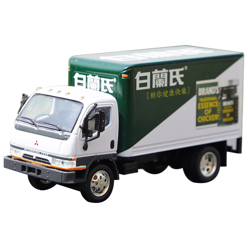 Original factory 1:53 General Model Mitsu bishi FUSO Diecast HK light truck advertising alloy van truck model for gift