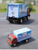 Original factory 1:53 General Model Mitsu bishi FUSO Diecast HK light truck advertising alloy van truck model for gift