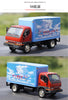 Original factory 1:53 General Model Mitsu bishi FUSO Diecast HK light truck advertising alloy van truck model for gift